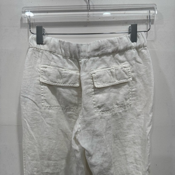 Joie White Linen Jogger Pants Drawstring XXS Minimalist Coastal Lightweight - Picture 6 of 8